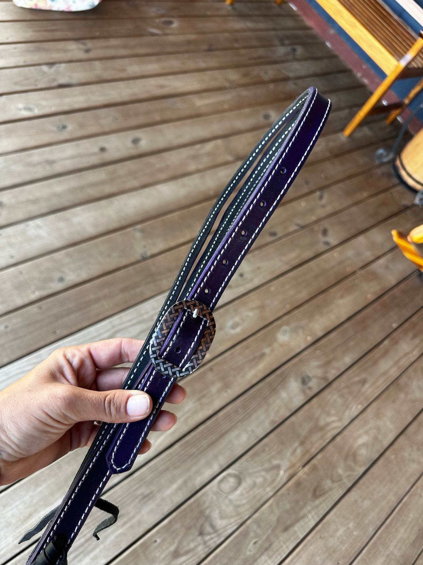 3/4” purple split ear headstall