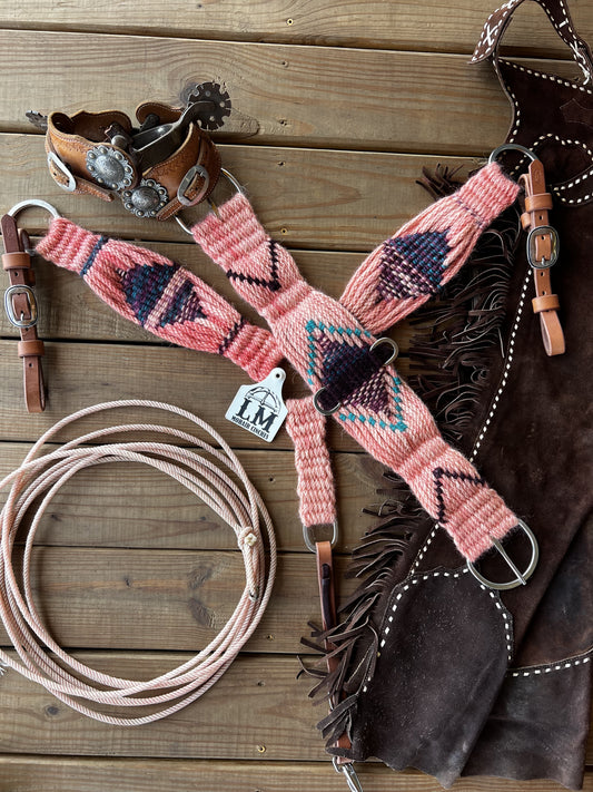 Pink Breast Collar Cinch Set